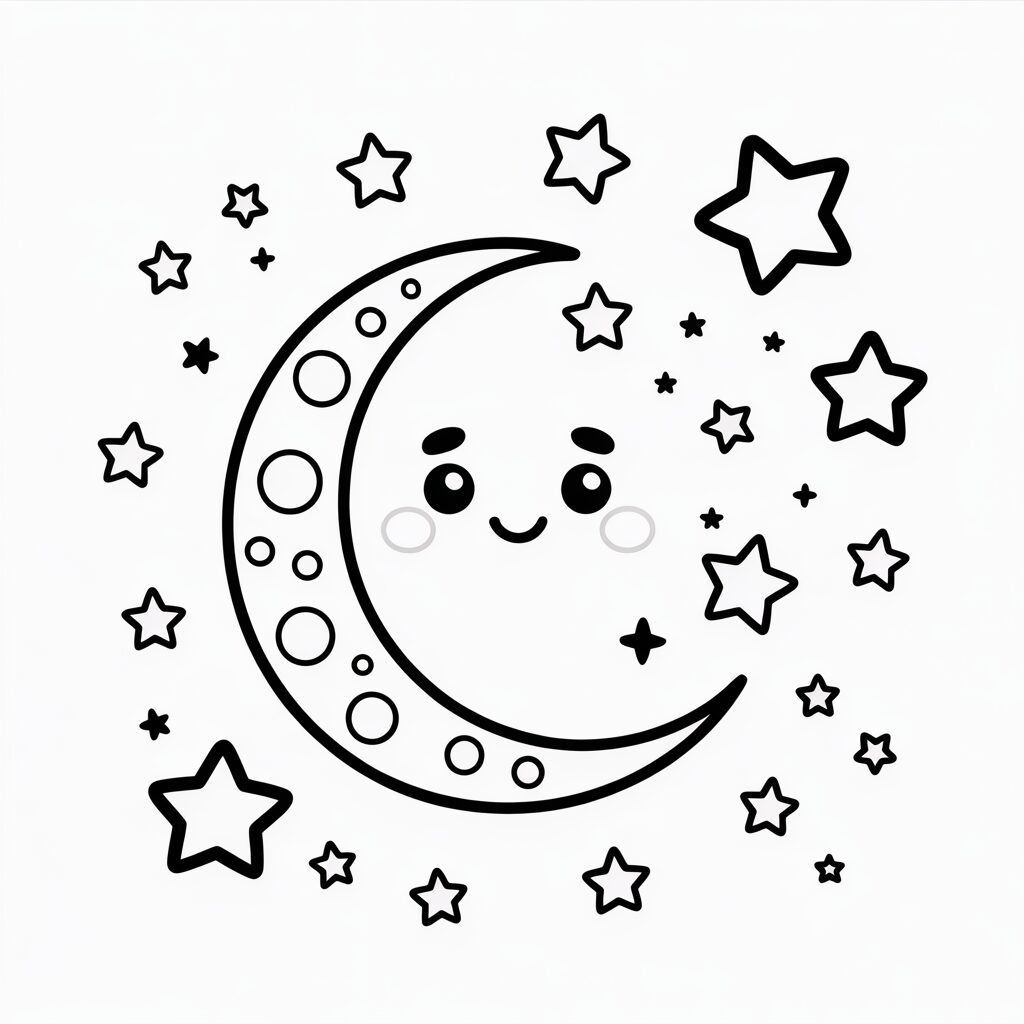 coloring pages moon