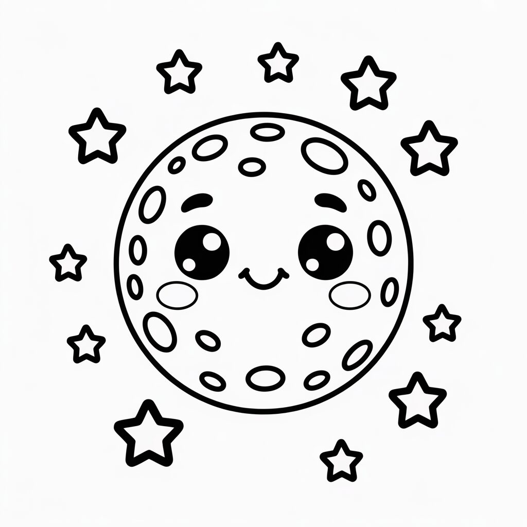 moon coloring page