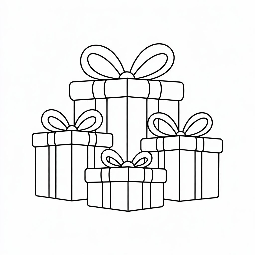 christmas gifts coloring pages