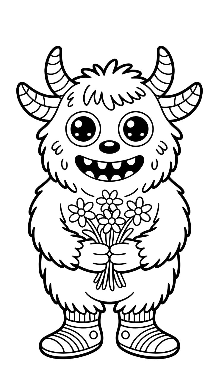 coloring page monster