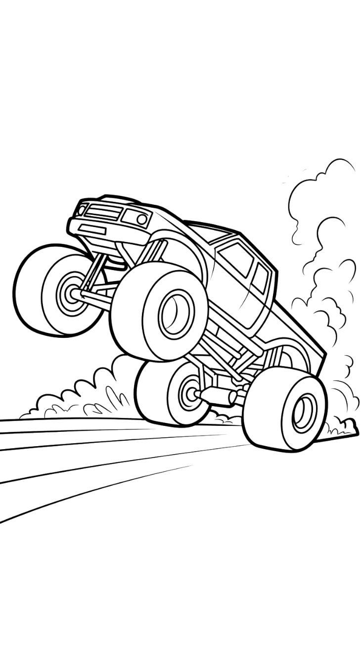 monster truck coloring pages printable