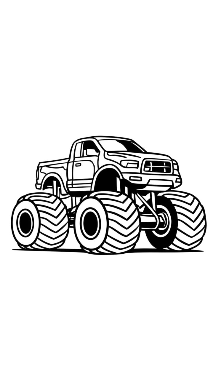 free coloring pages monster trucks