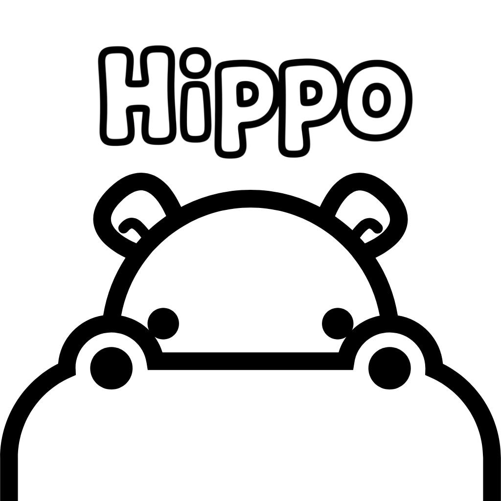 hippo color page