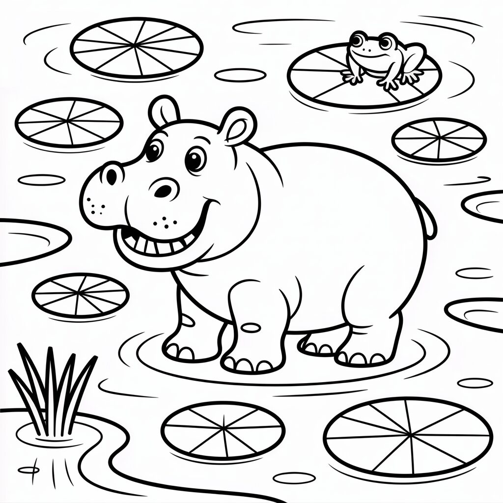 hippo color sheet
