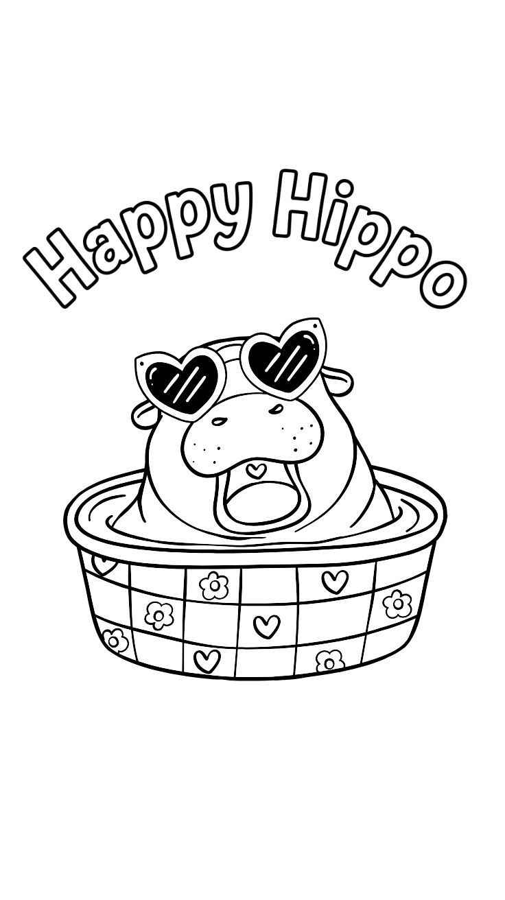 hippo coloring pages