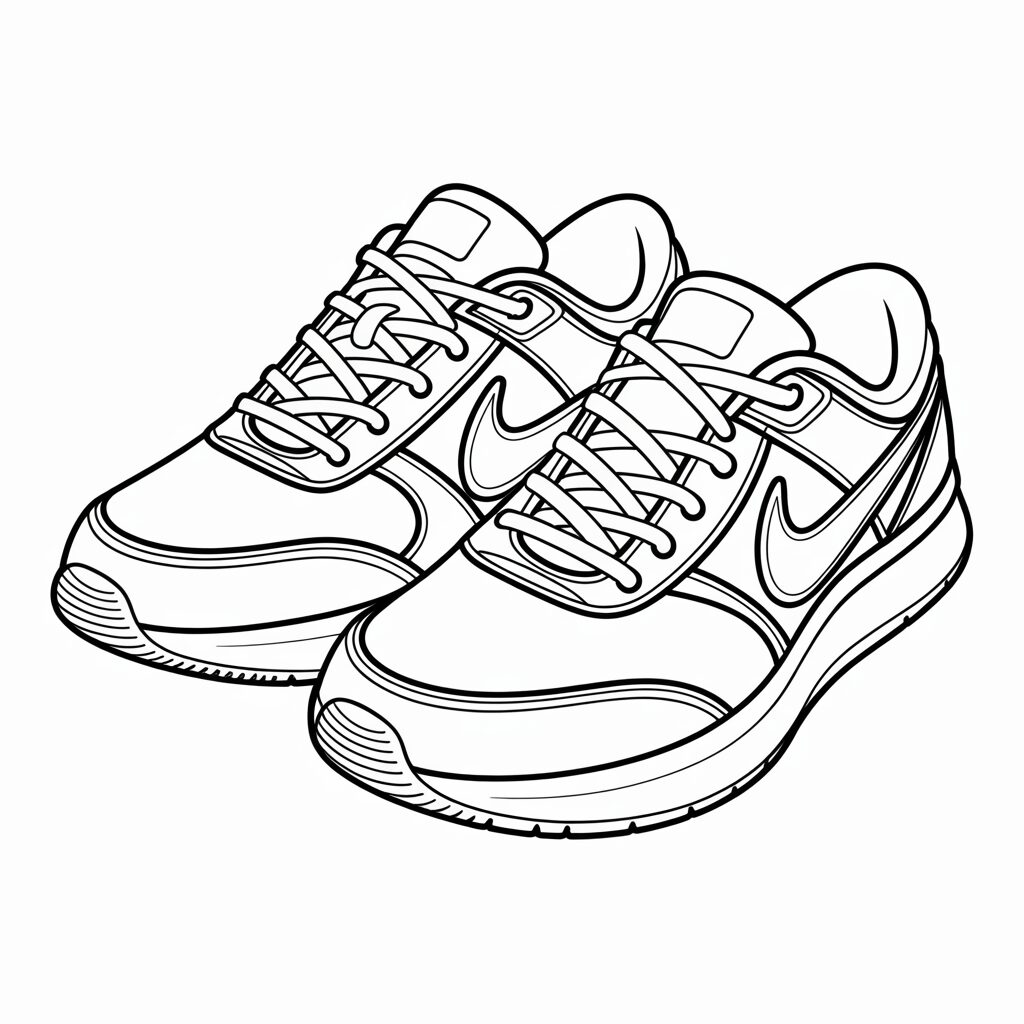 nike shoes coloring pages