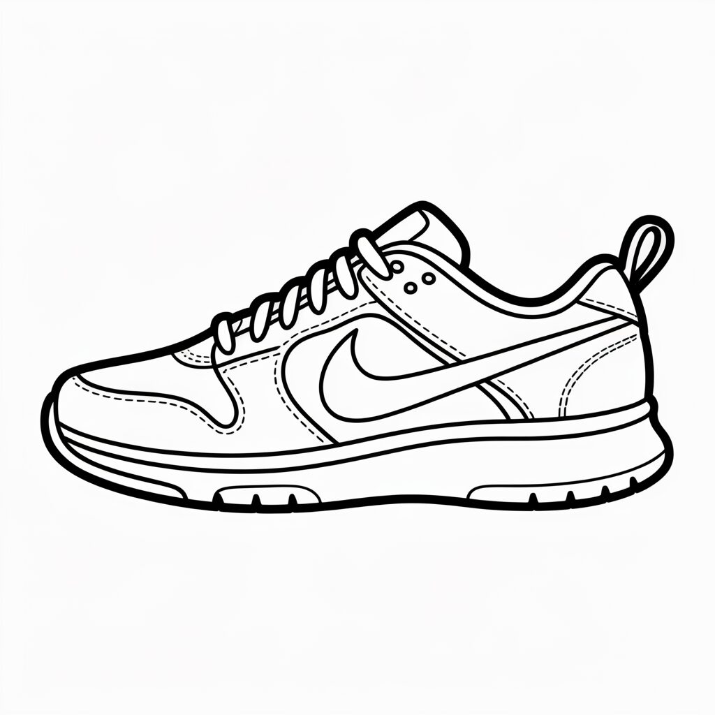 nike shoe coloring page