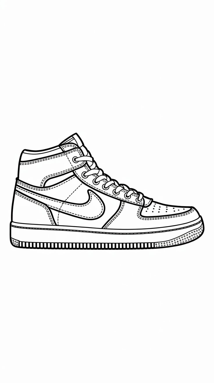 air jordan shoes coloring pages