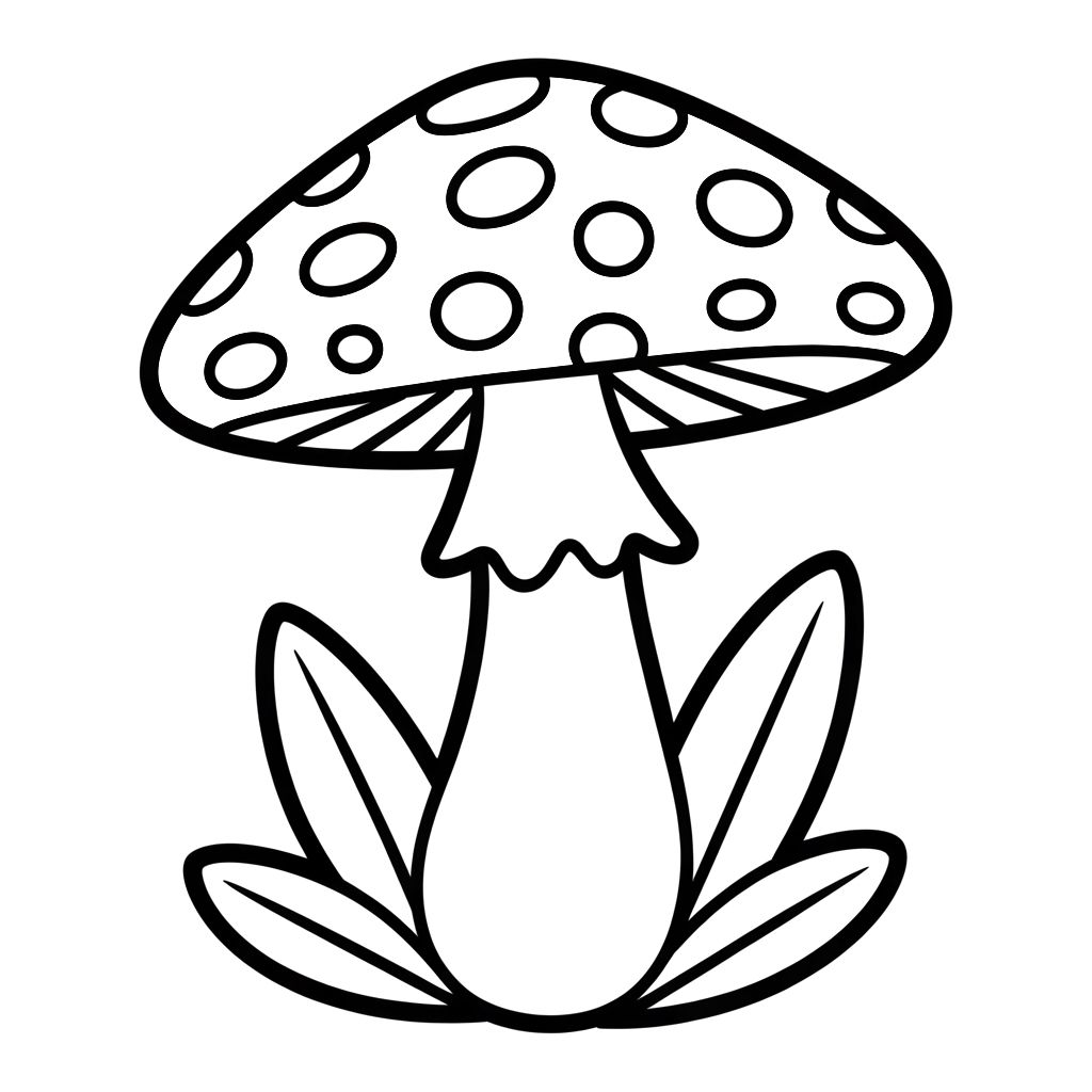 mushroom coloring pages printable