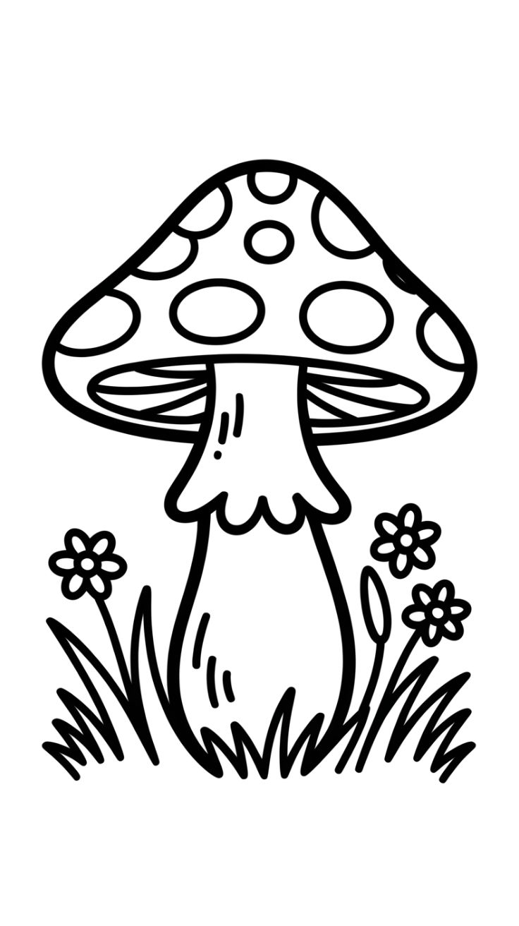 printable mushroom coloring pages