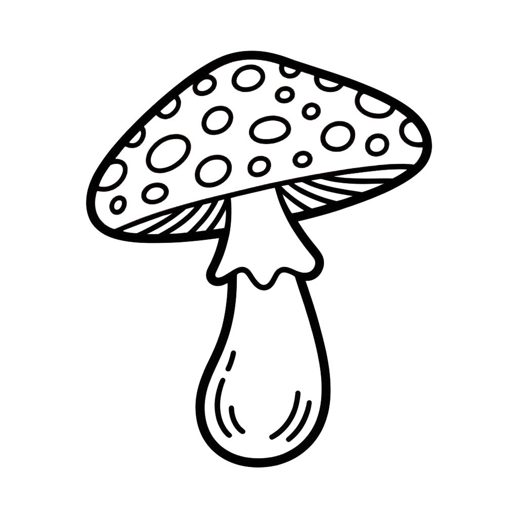 mushroom coloring page