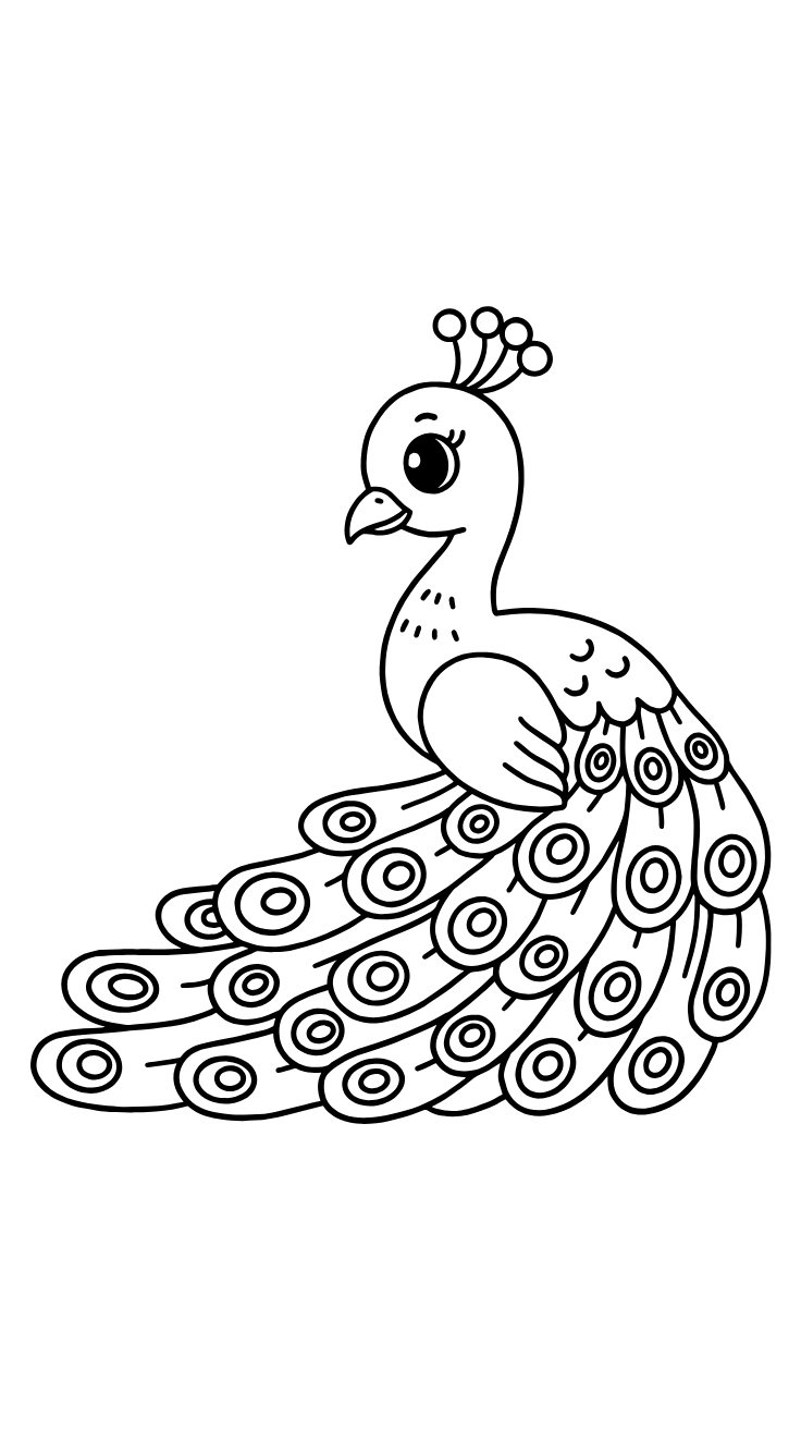 peacock coloring book pages
