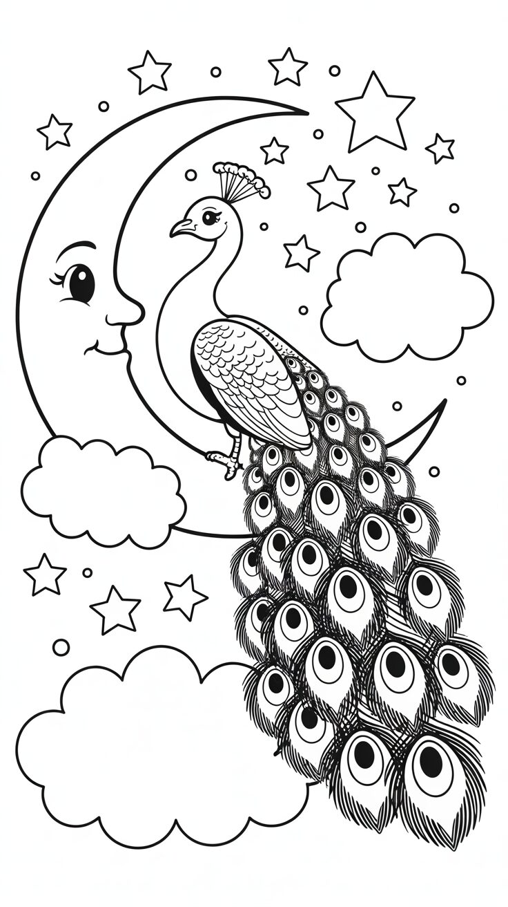 coloring pages peacock printable