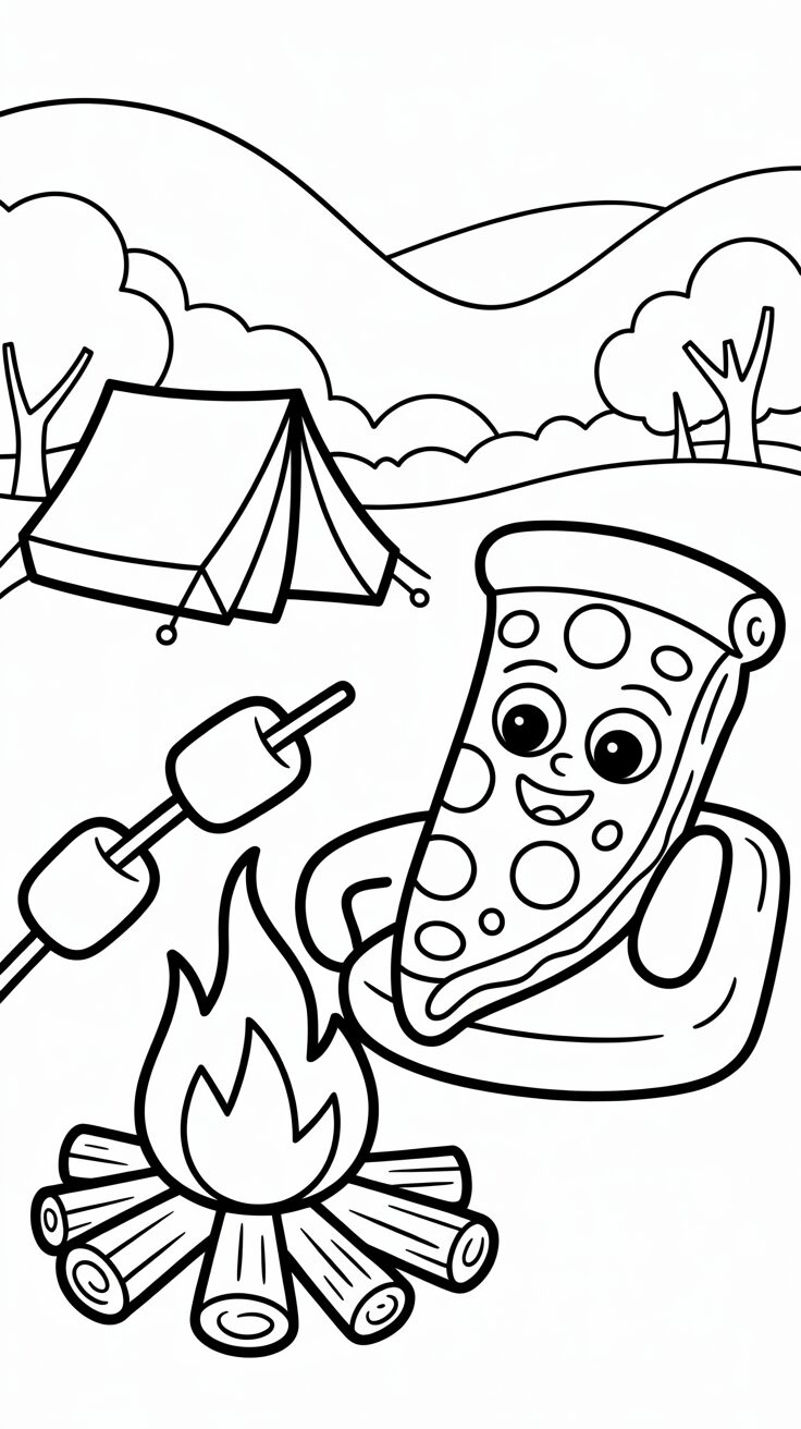 free pizza coloring sheets