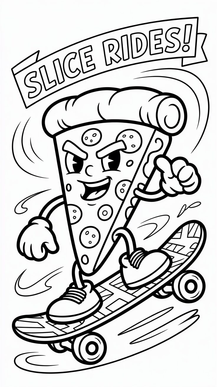 pizza coloring sheet