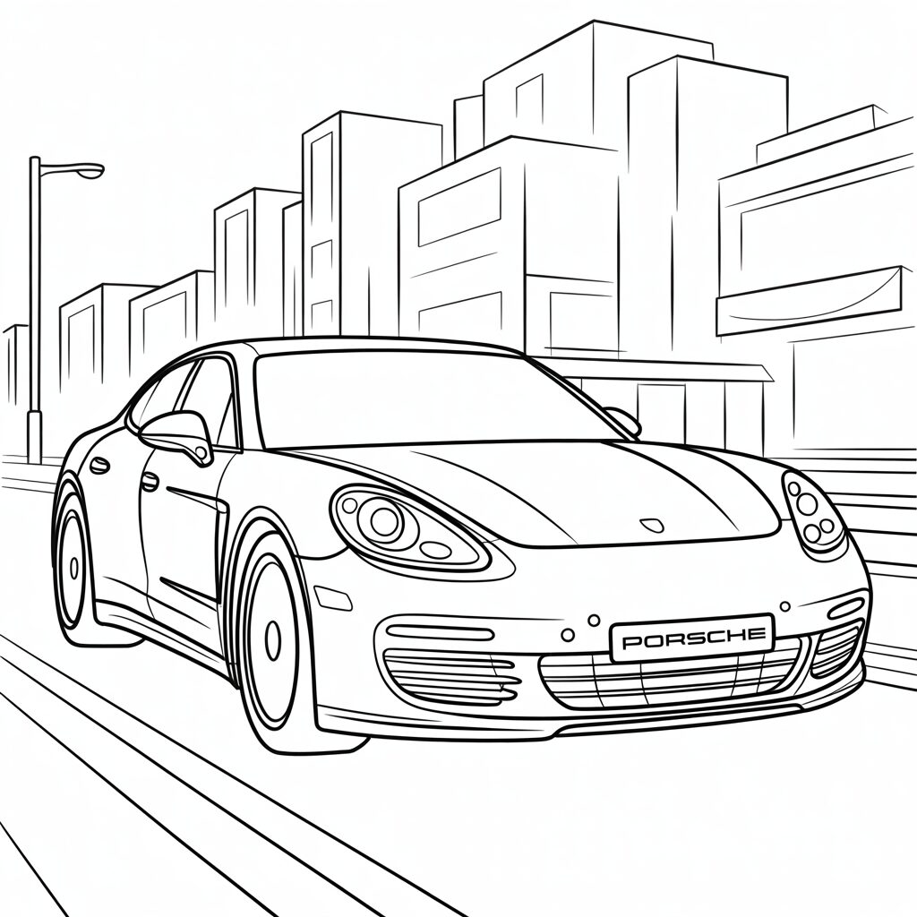 porsche 911 gt3 coloring pages
