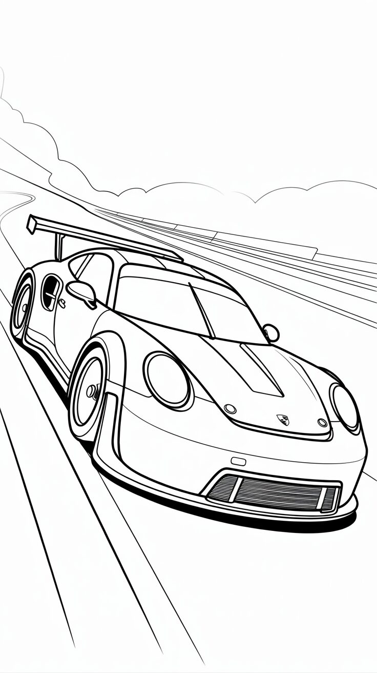 porsche coloring pages