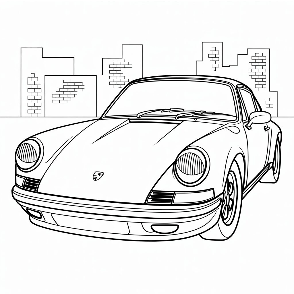 porsche 911 coloring page