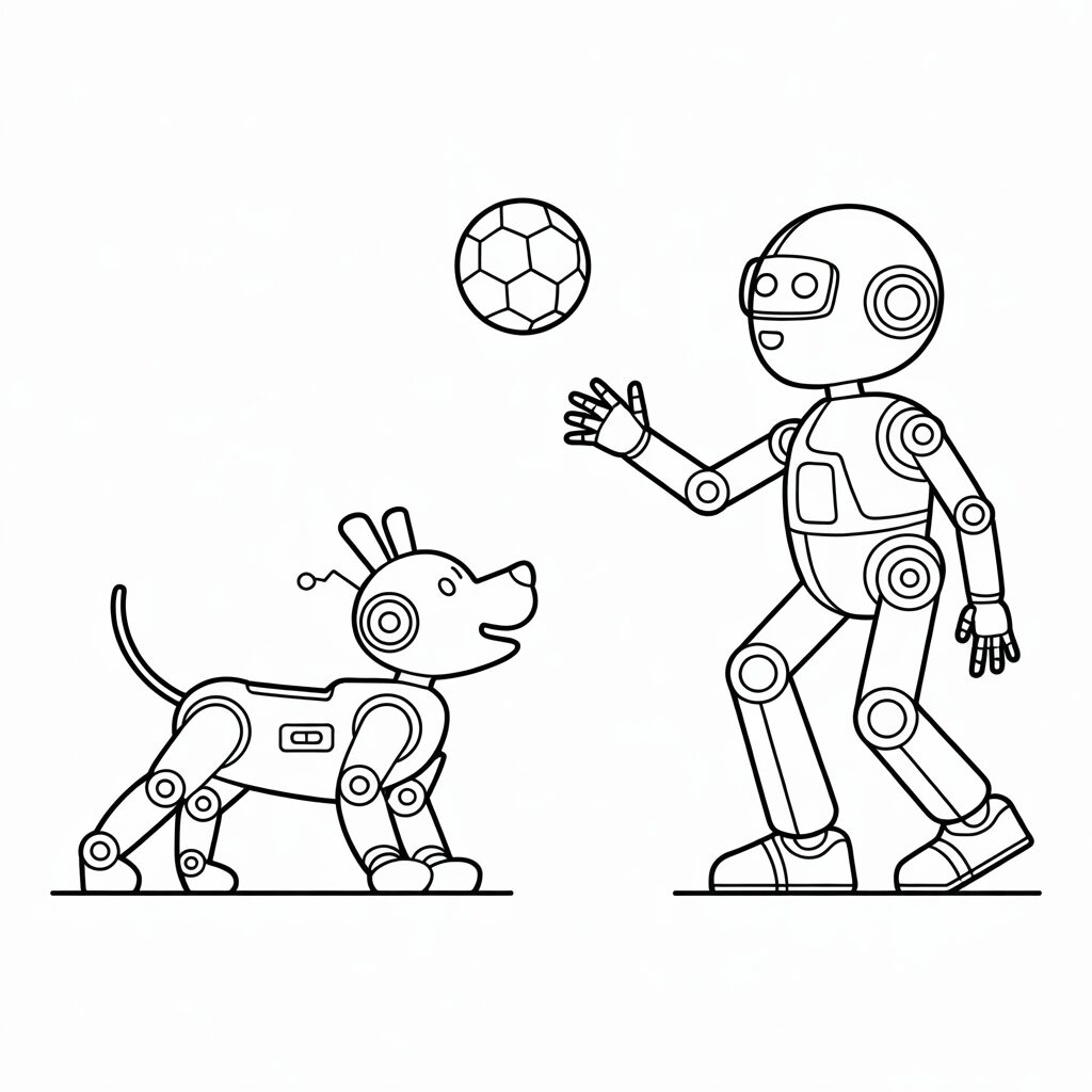robot coloring page