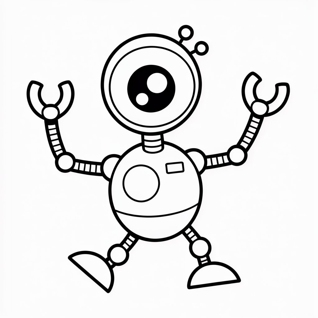 robot coloring sheet