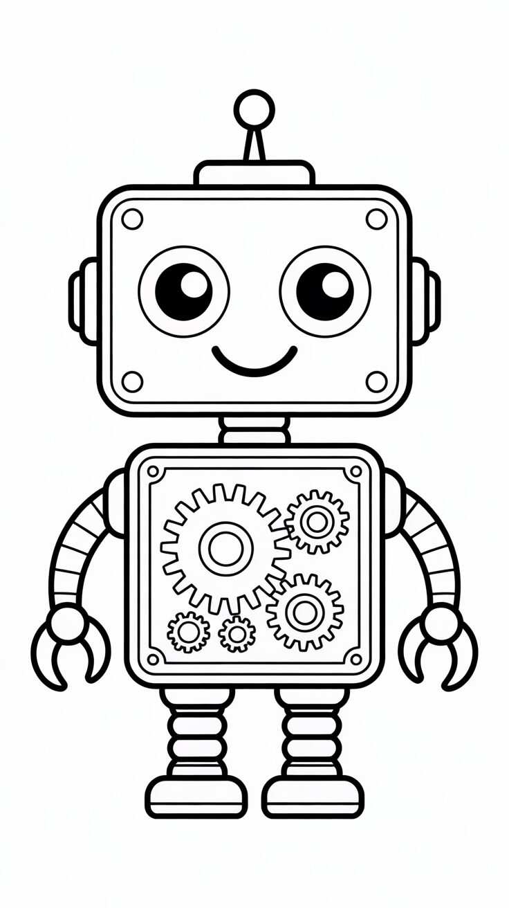 free robot coloring pages