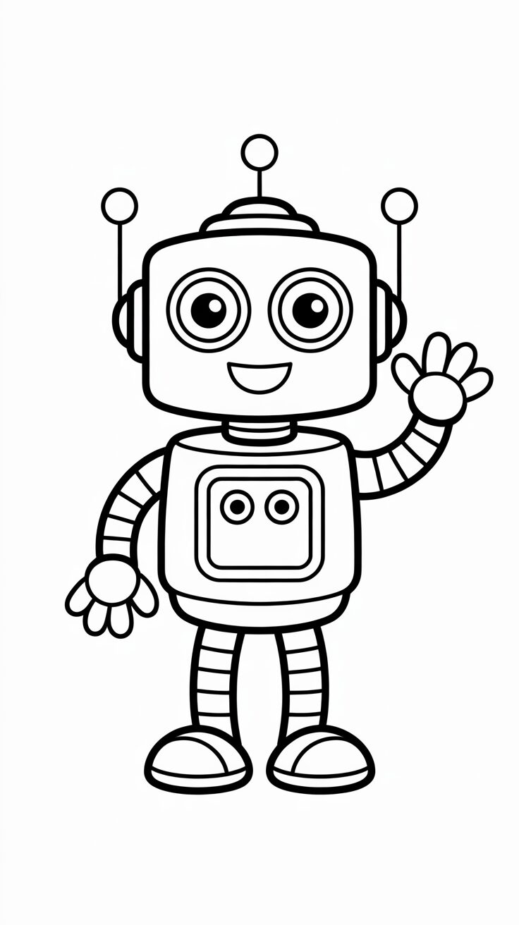 cool robot coloring pages