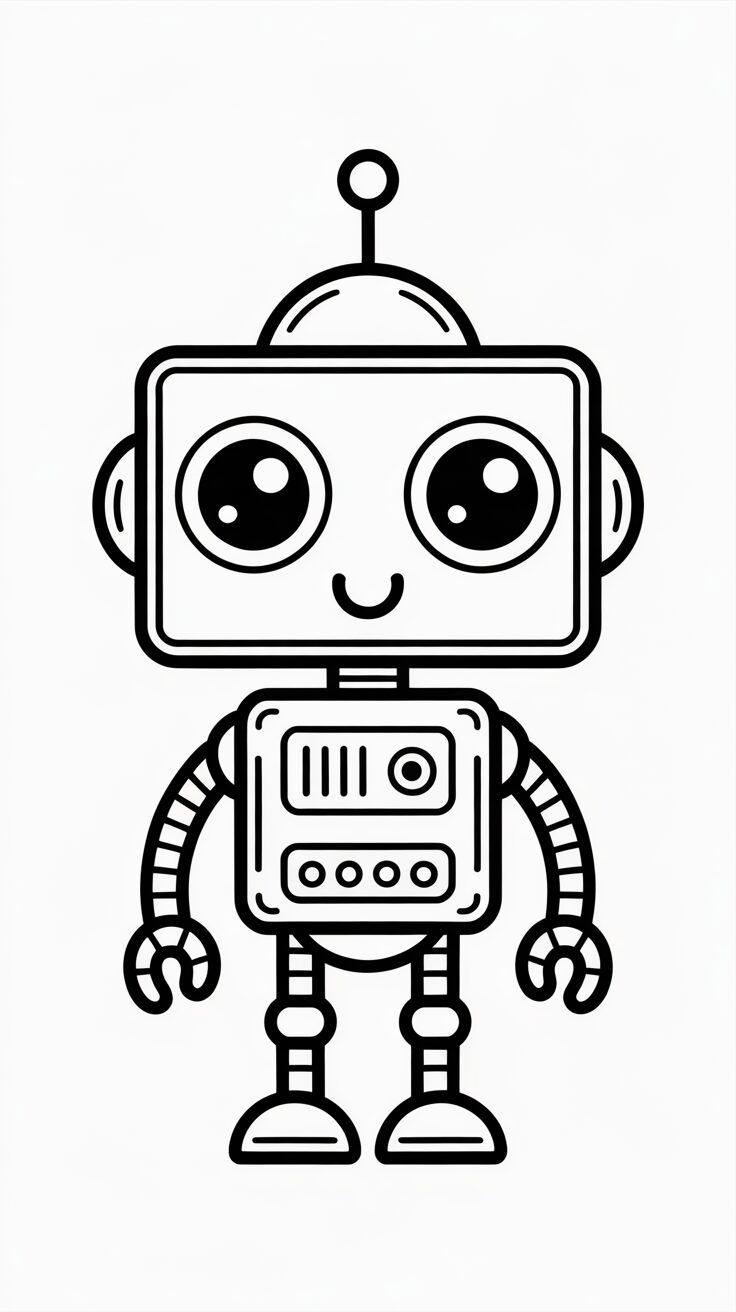 printable robot coloring pages