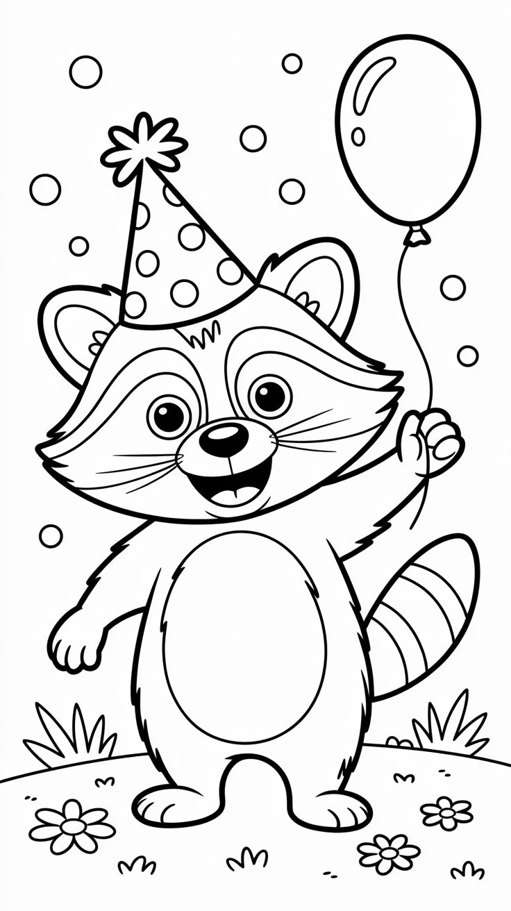 chester the raccoon coloring page