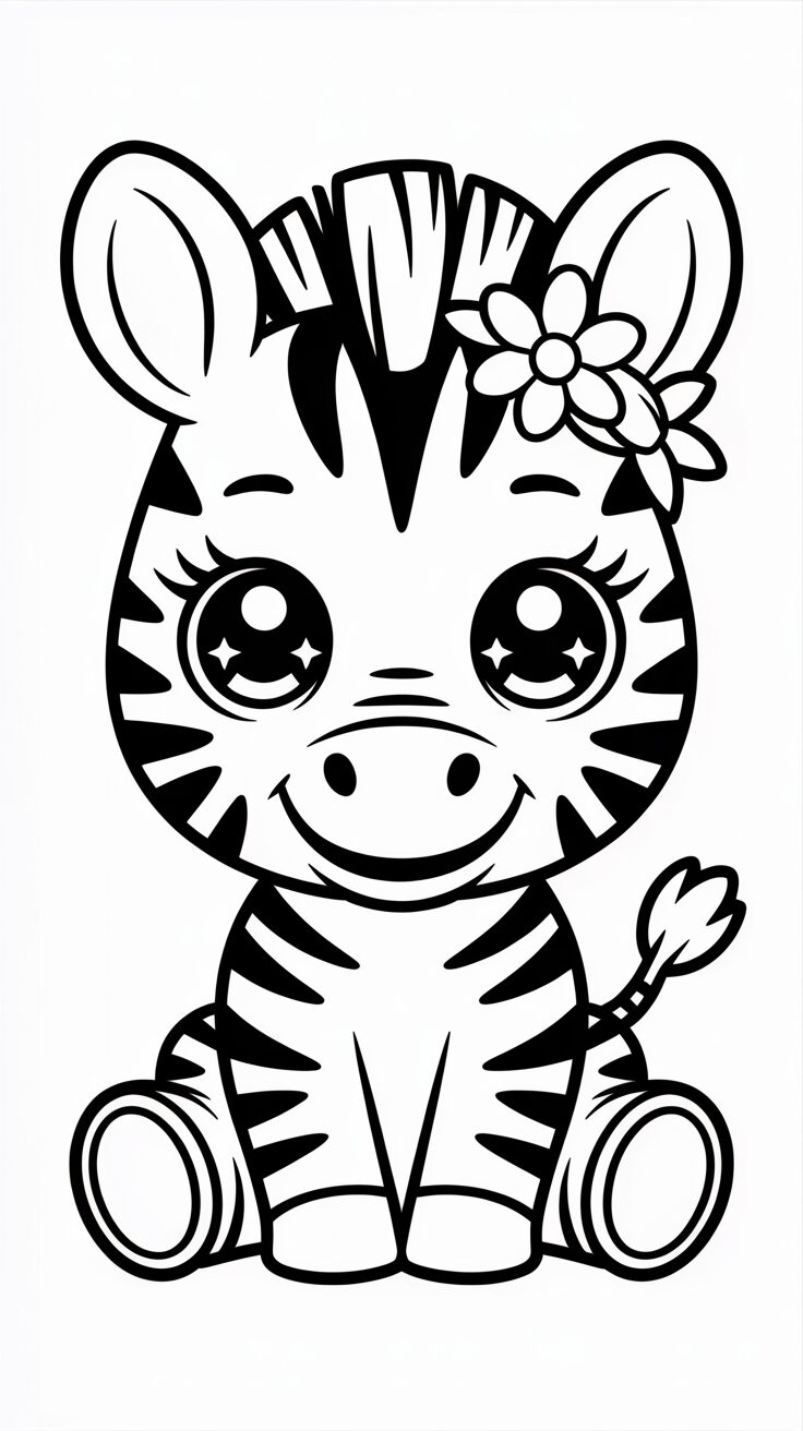 zebra coloring book pages