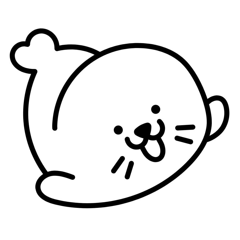 harp seal coloring page