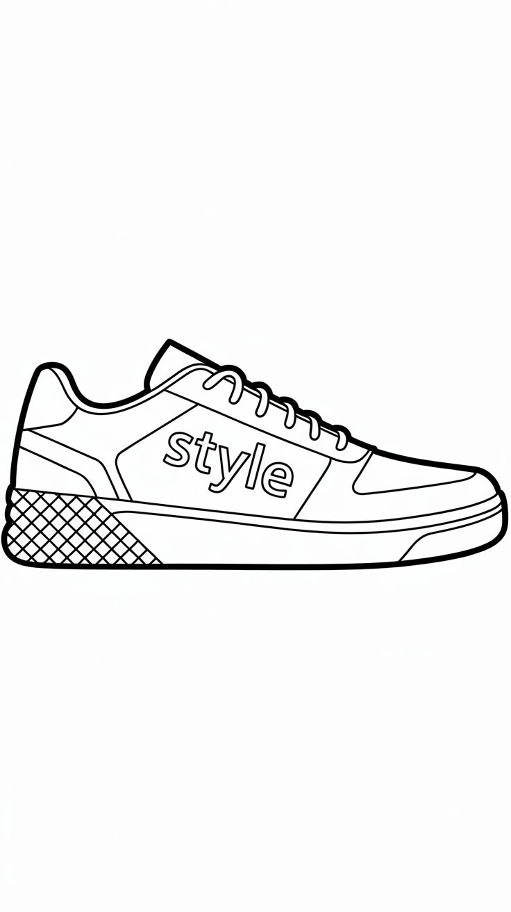 shoes coloring page