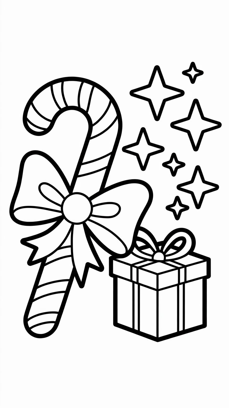 printable gift box coloring page