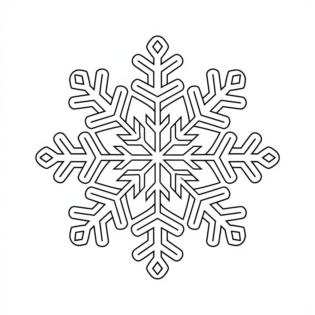 snowflakes coloring page