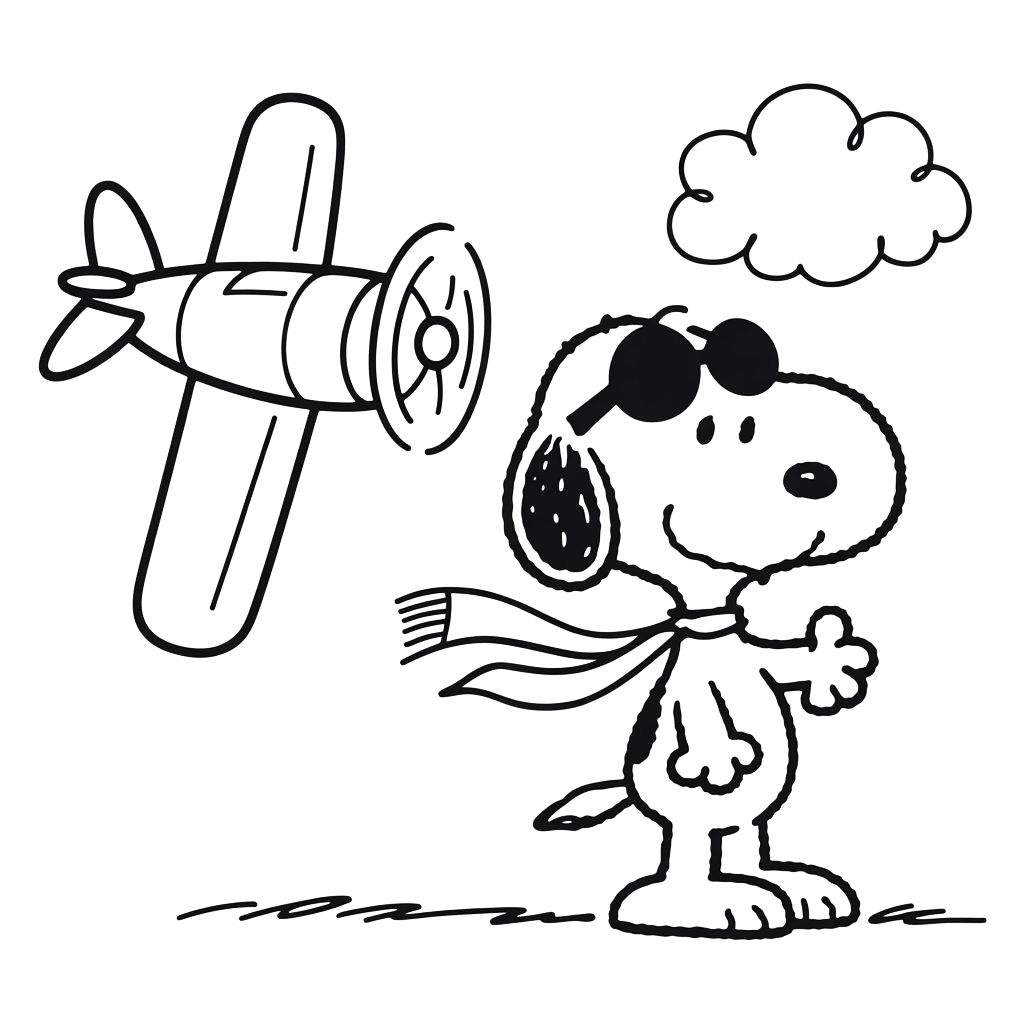 cute snoopy coloring pages