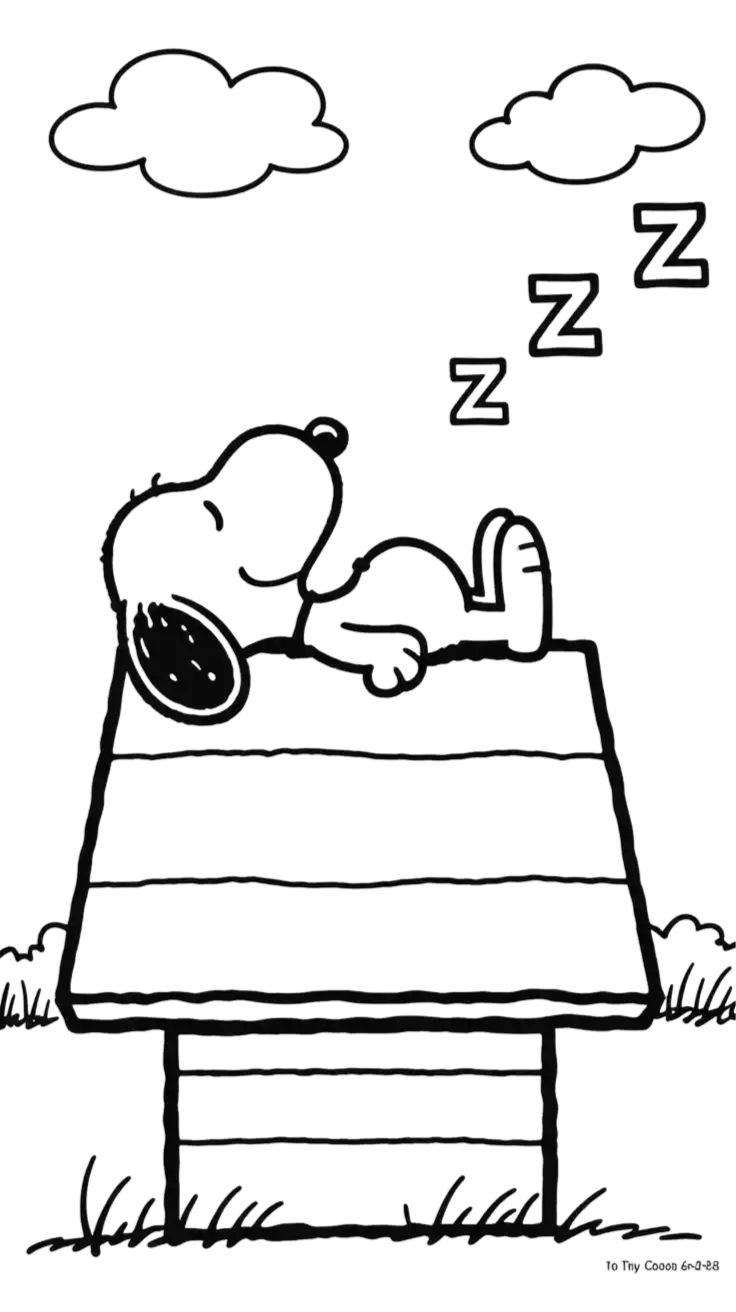 snoopy color pages