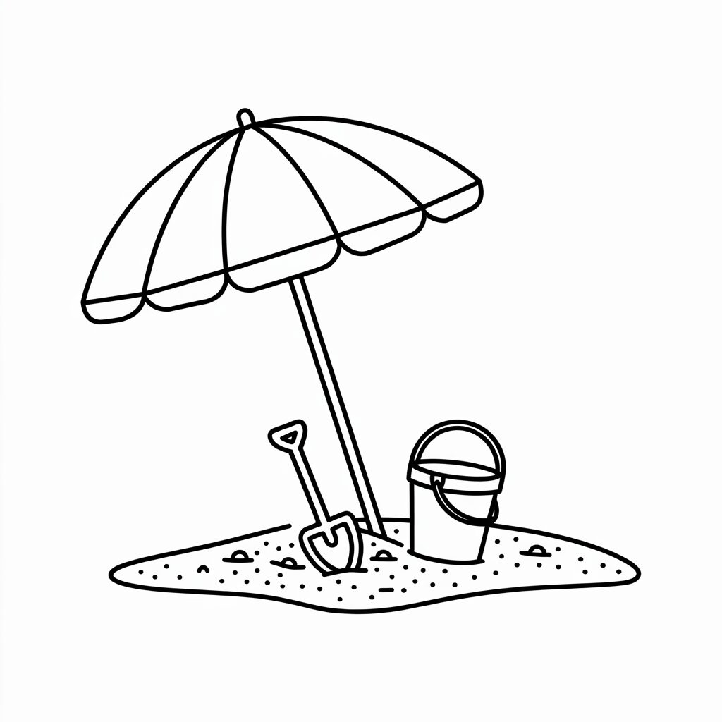 coloring sheets beach