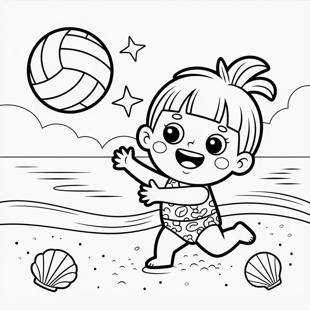 beach coloring sheets