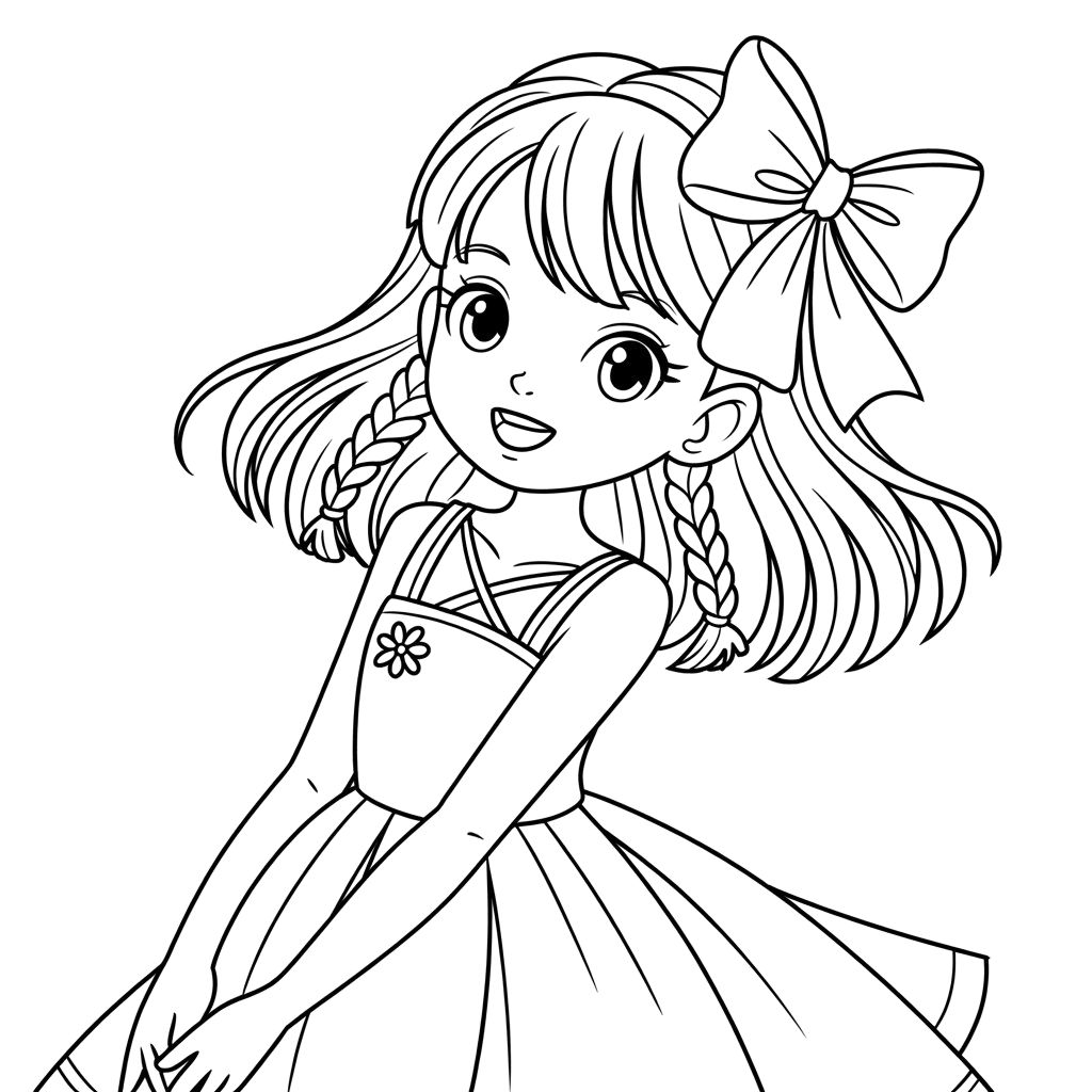 anime girl coloring pages