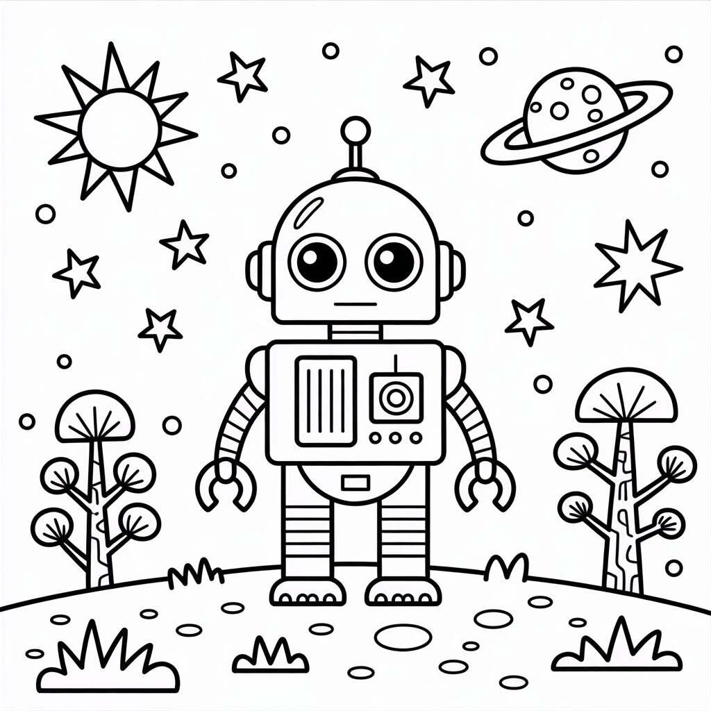 coloring pages robots