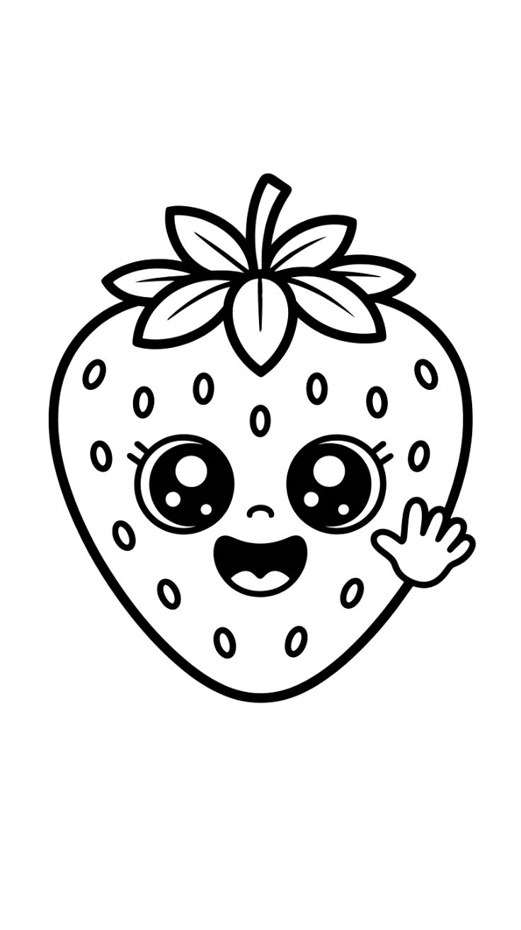 strawberry coloring pages