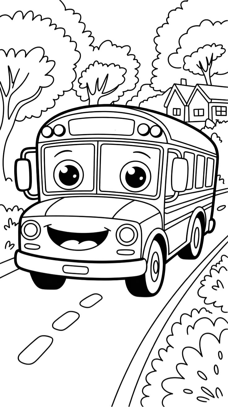 bus coloring sheet