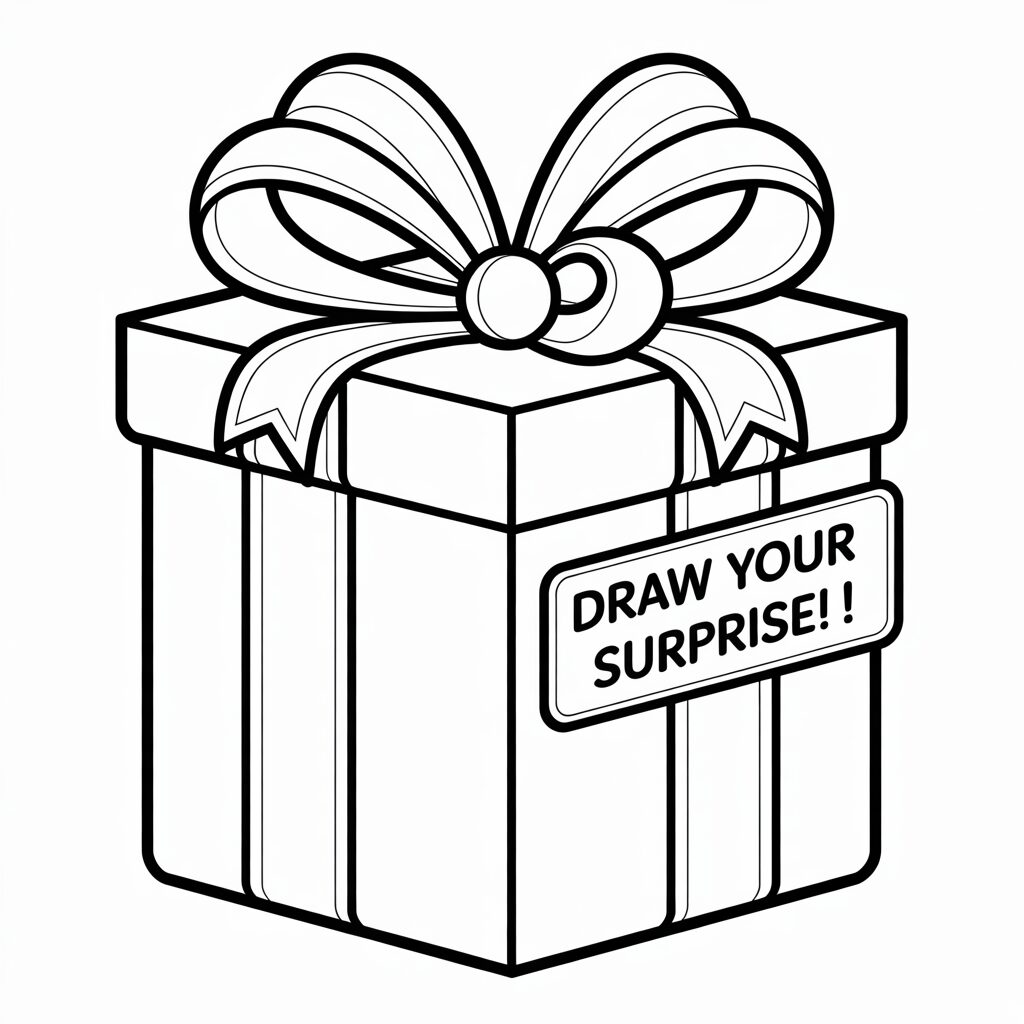 coloring page gift
