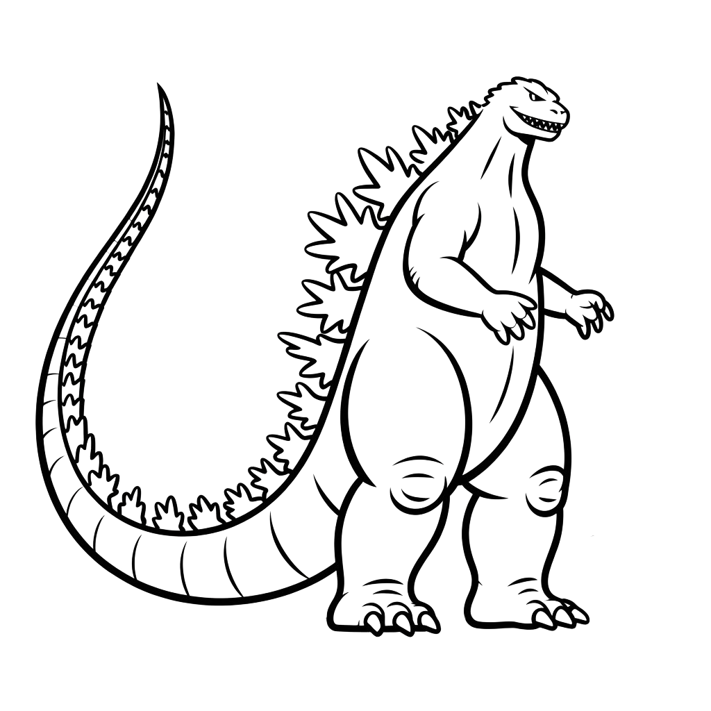 godzilla coloring page