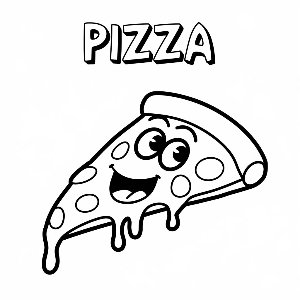coloring sheet pizza