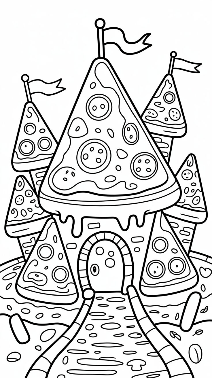 free pizza coloring pages