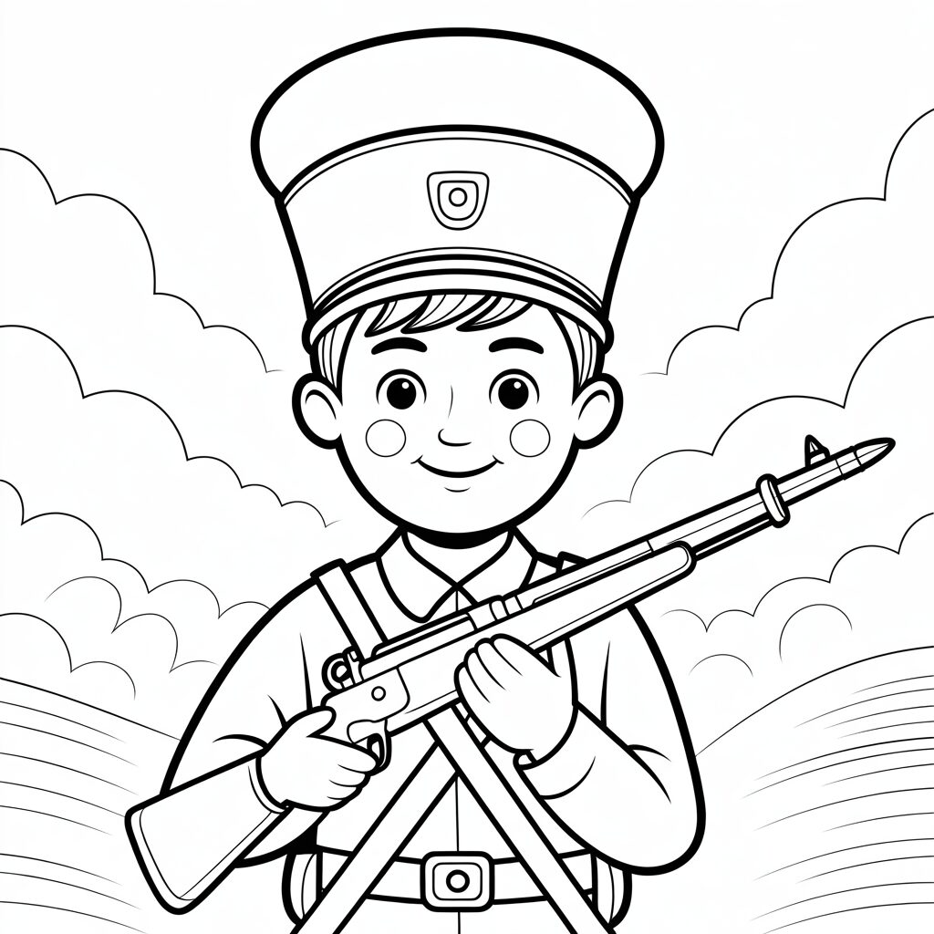 soldier coloring pages for preschoolers