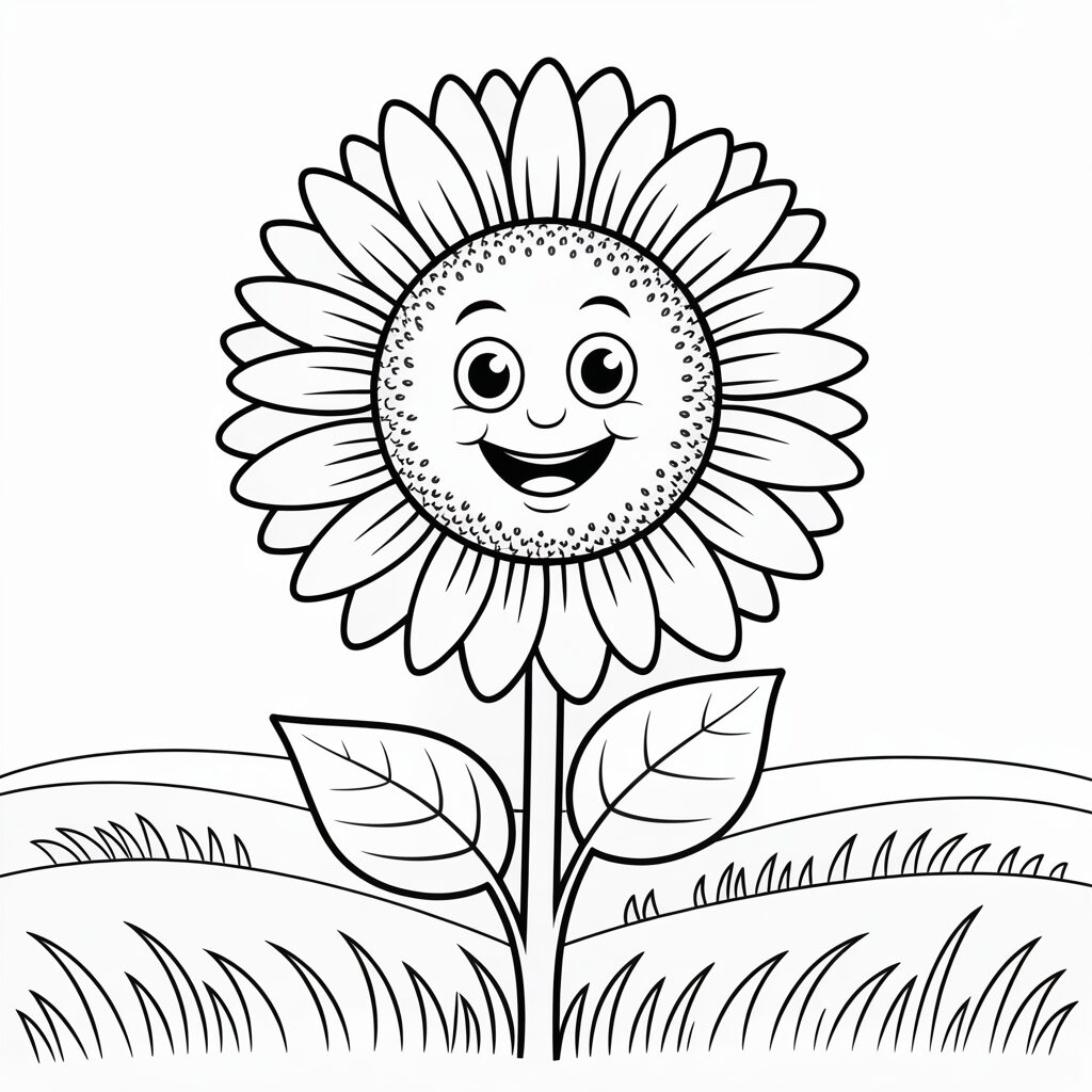 coloring pages of sunflower
