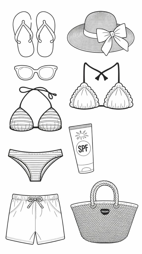 preschool clothes coloring pages