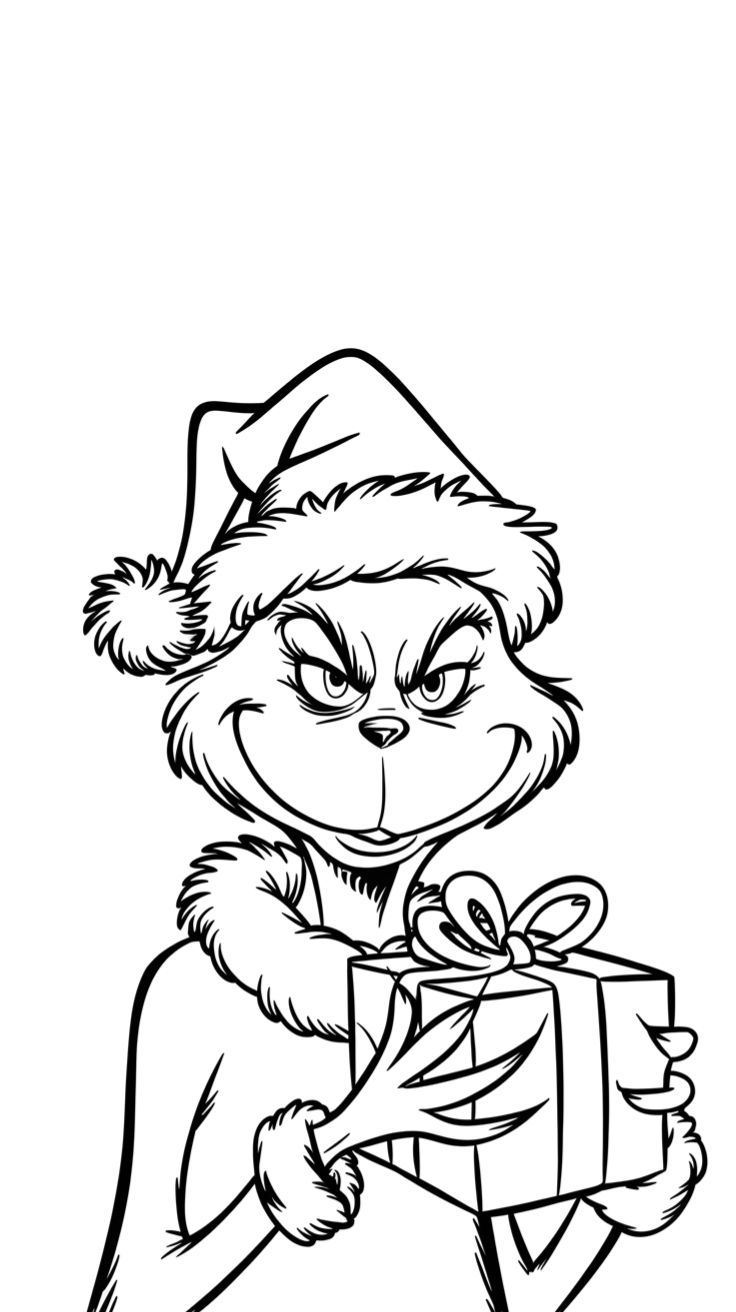grinch coloring book pages