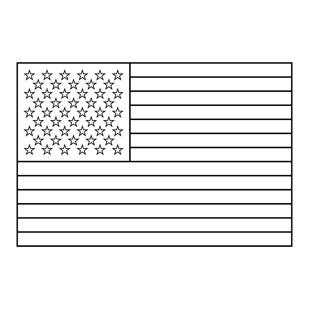 flag usa coloring page